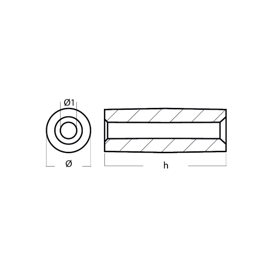 Yamaha Small anode for crankcase cylinder - Anodo interno per motore Yamaha