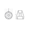 Yanmar Sterndrive propeller nut anode - Ogiva per entrofuoribordo Yanmar