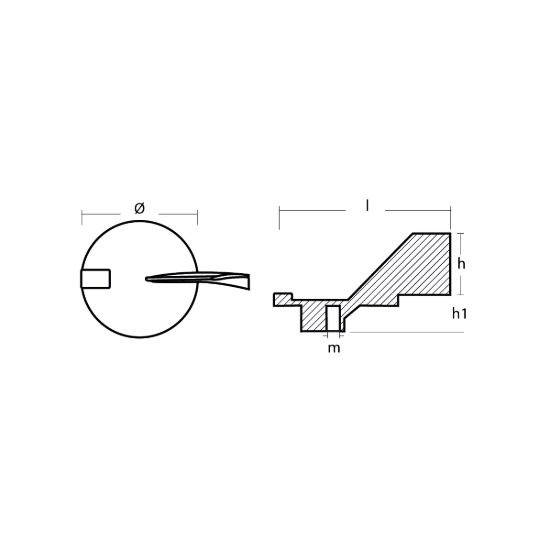 Yamaha Trim Tab anode