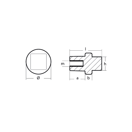 Yamaha Small anode for crankcase cylinde