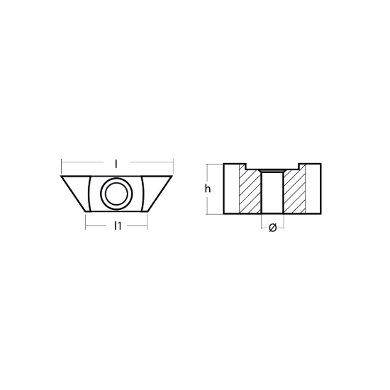 Yamaha Small anode for crankcase cylinder