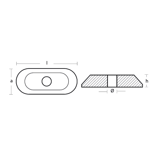 Alamarine Jet small plate anode -Piastrina forata per motori Alamarine Jet