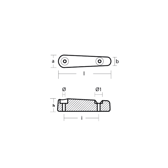 Arneson Small Bar anode - Barra piccola per motori Arneson