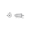 Hamilton Jet Large  Conic Rod anode - Barrotto conico grande per motori Hamilton