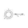 Kamewa Large Collar anode with straps - Collare grande con inserti asolati Kamewa