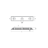 Kamewa bar with 3 holes 400X77X30 with insert