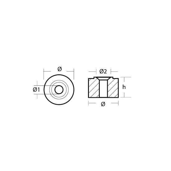 Yamaha button anode for engines - Rondella per motori Yamaha