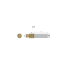 Caterpillar pencil anode Ø28 - L. 54 - complete with brass plug th.1-1/4''bspt