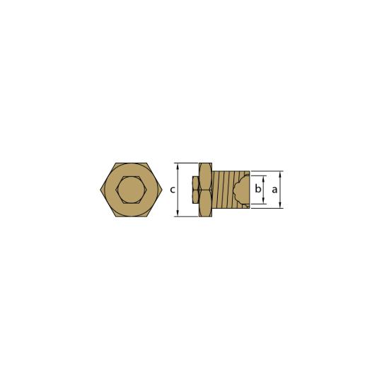 Brass Plug for pencil anode 02082