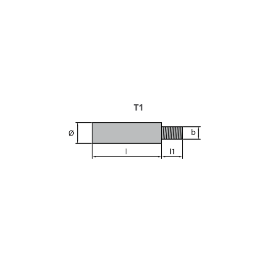 UK type pencil anode with steel insert