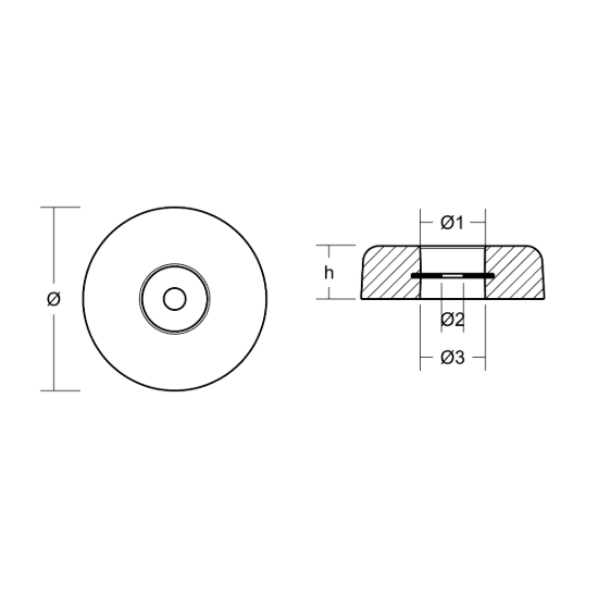 Disc anode for Stern 125*38mm