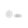 Johnson - Evinrude Washer Anode - Rondella per motori Johnson - Evinrude