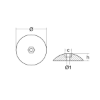 R3 Rudder Zinc 3 3/4" dia x 1/2"