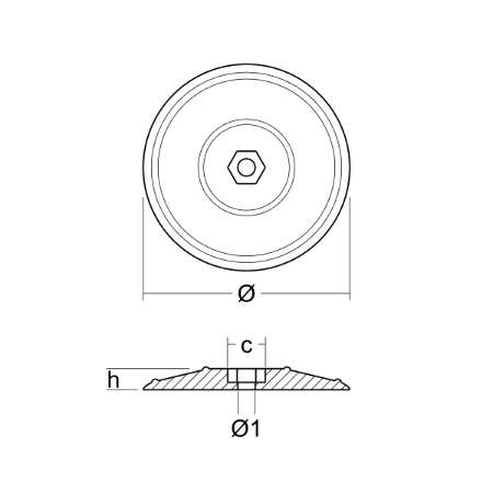 Roerofferanodes, Set van 2, met Bevestigingsmateriaal Ø70mm
